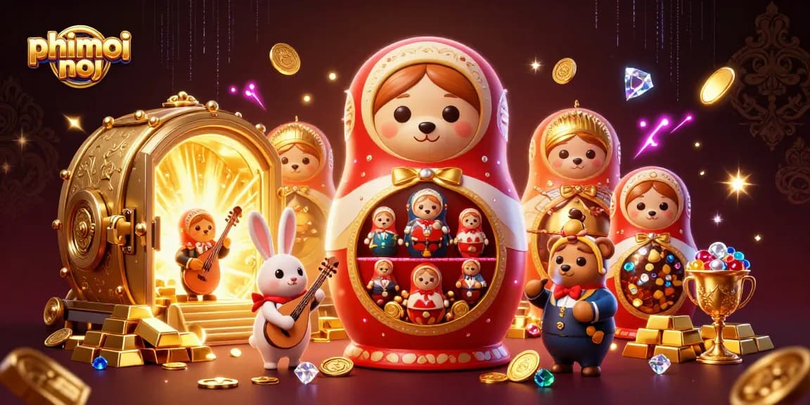Experience adventurous phim moi with 3D bears and vibrant casino elements creating a winning atmosphere.
