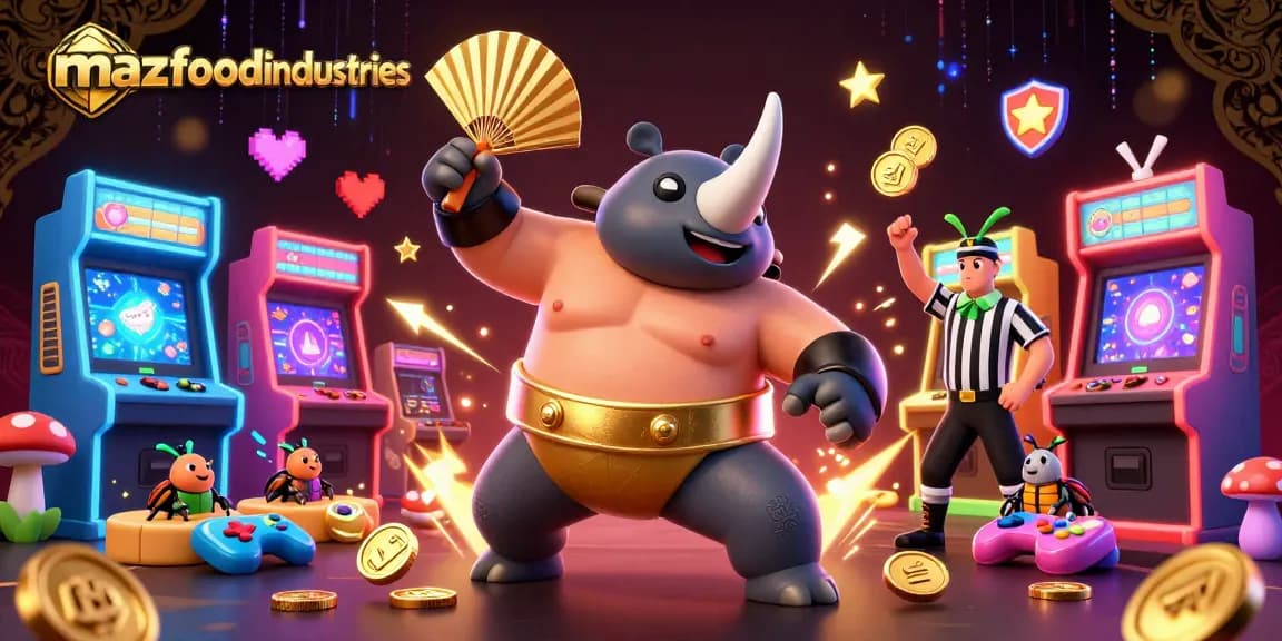 Experience thrilling gameplay at mazfoodindustries with vibrant characters and colorful casino-themed elements.