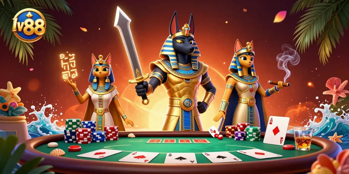 Experience thrilling gameplay at lv 88 with an energetic poker scene featuring vibrant characters and casino elements.