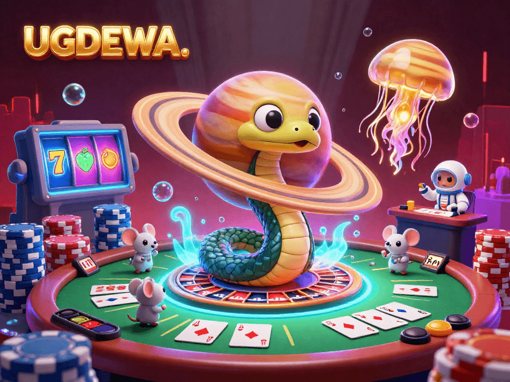 Bet on the vibrant Saturn-themed roulette wheel with UGDEWA and win big with interactive gaming fun.