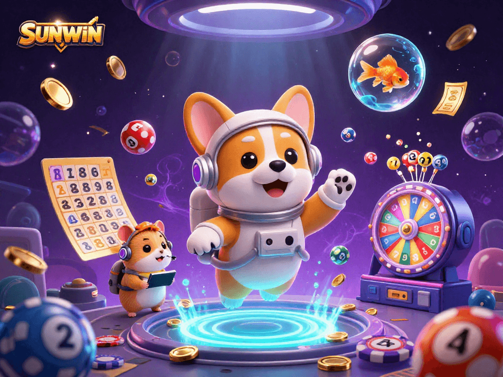SUNWIN enhances the casino experience with vibrant games and fun characters in a digital space.