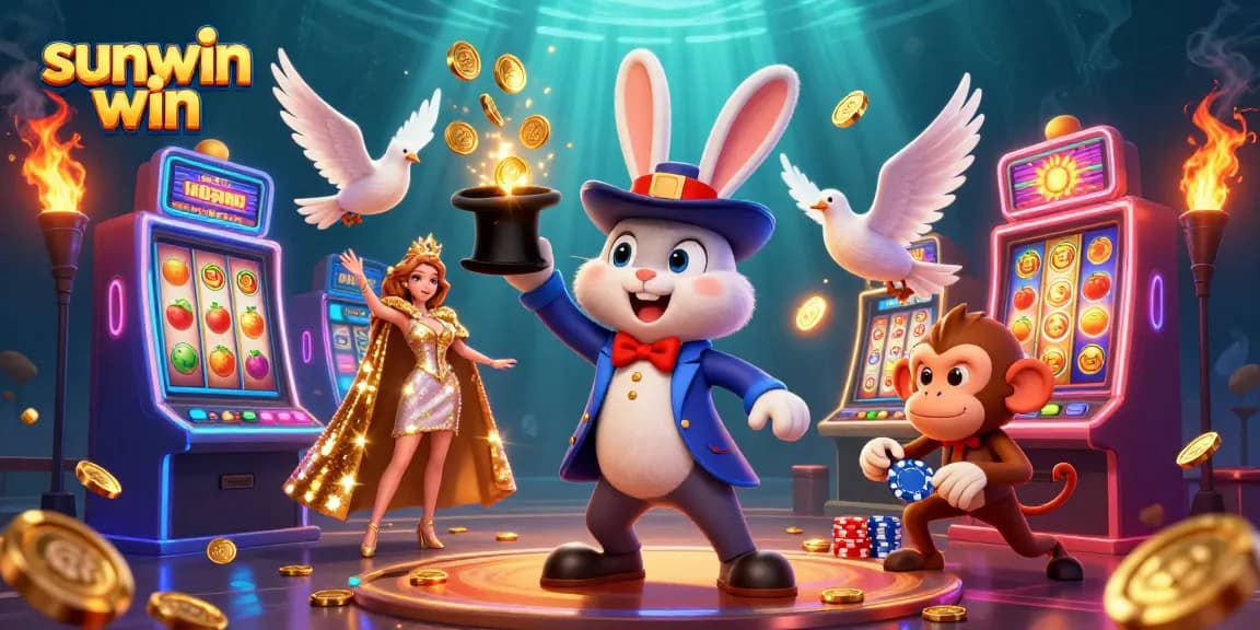 Spin the reels with sunwin win while experiencing vibrant casino action in a magical 3D scene.