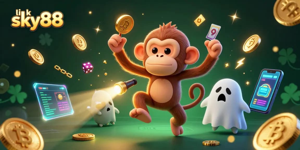 Engage with exciting link sky88 gaming moments surrounded by golden coins, crypto elements, and thrill.
