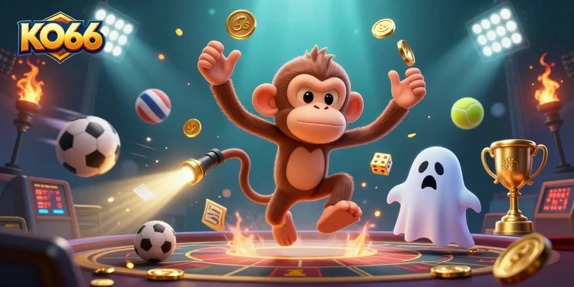 Experience the thrill of KO66 casino with dynamic gaming action in a vibrant setting.
