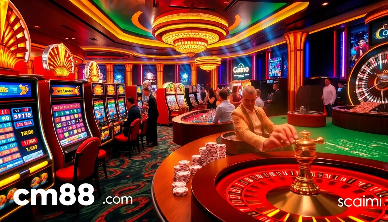 Experience the excitement of gambling at cm88 com with vibrant casino visuals.