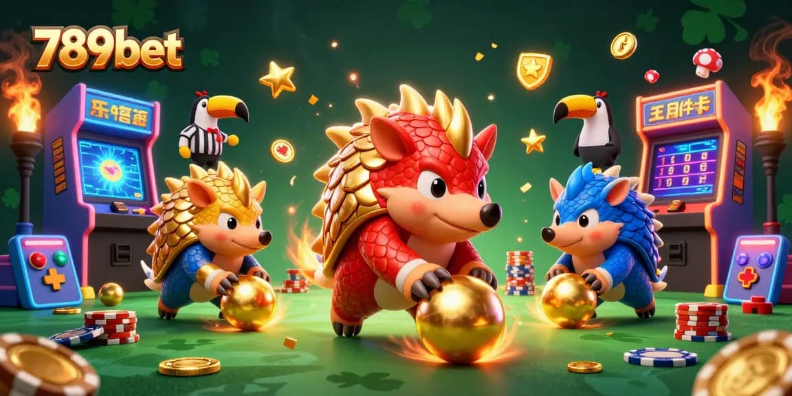 Witness 789bet's thrilling gaming showdown with vibrant pangolins in a dynamic casino scene.