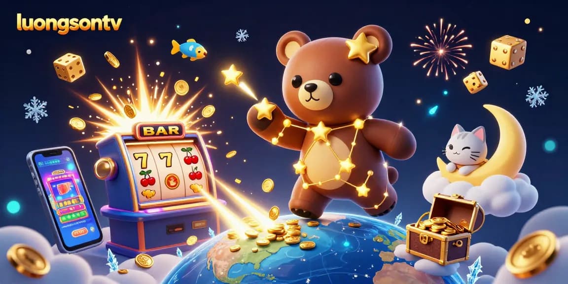 Engage with luongsontv's exhilarating luck and winnings amidst vibrant slot machine gameplay.