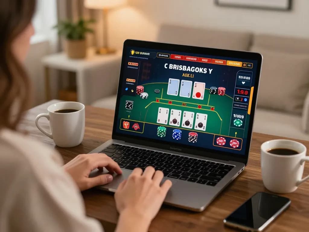 Engaging in a live blackjack game on 789win with cozy home ambiance and strategic focus.