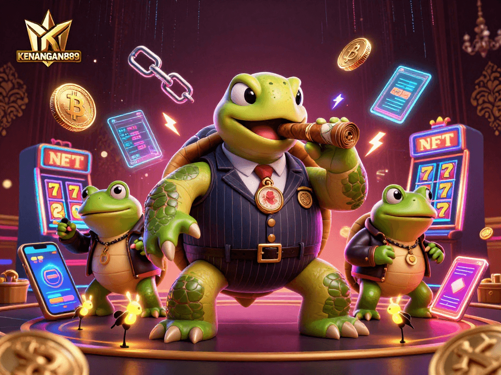 Enjoying thrilling wagering experiences at KENANGAN889 with vibrant casino elements and characters.