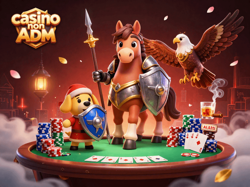 Gioca nel casino non ADM con fantastici tavoli da poker, cavaliere medievale e dettagli incantevoli.