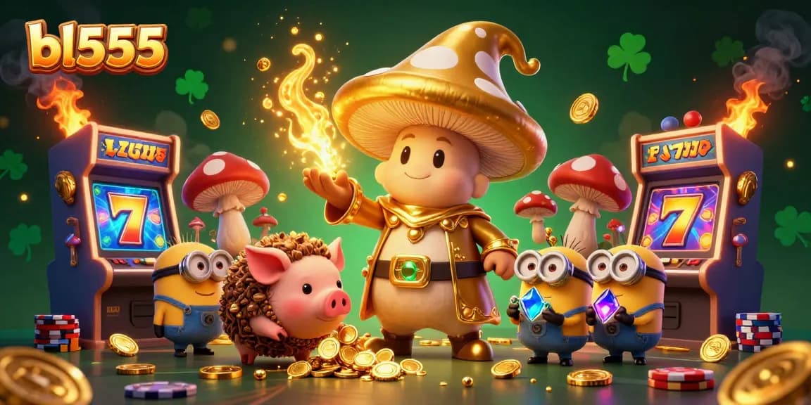 Experience thrilling wins at bl555 with golden wizard magic and vibrant slot game visuals.