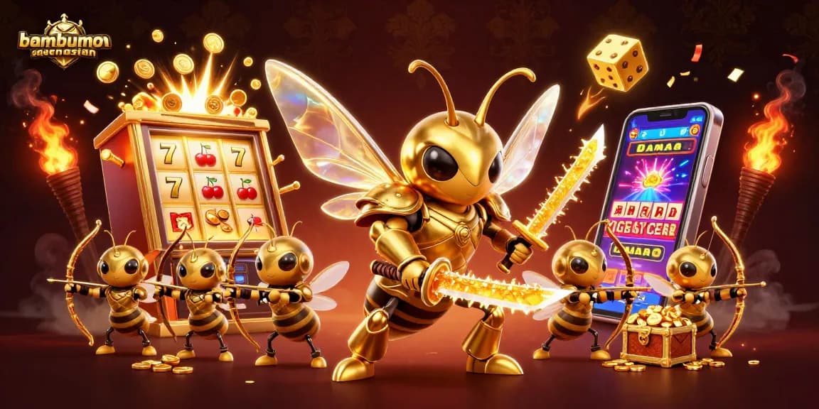 Engage with the bambumodernasian online casino featuring an action-packed, vibrant 3D illustration