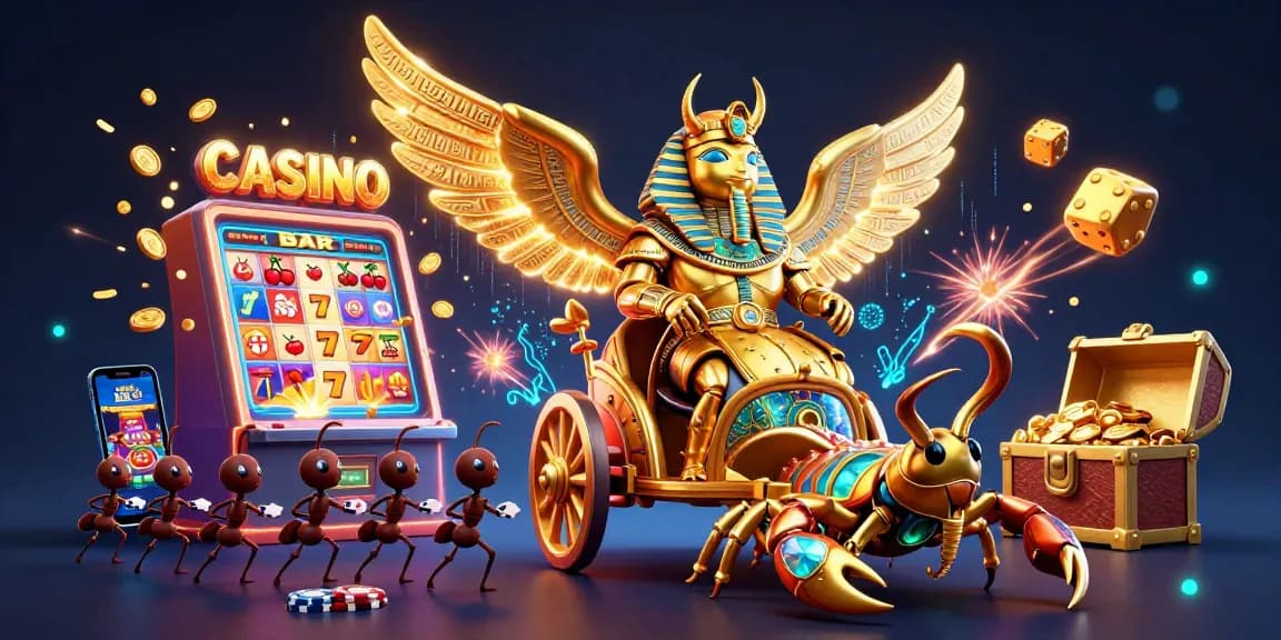 Experience the excitement of the CASINO world with a vibrant scene featuring dynamic characters and thrilling game elements.