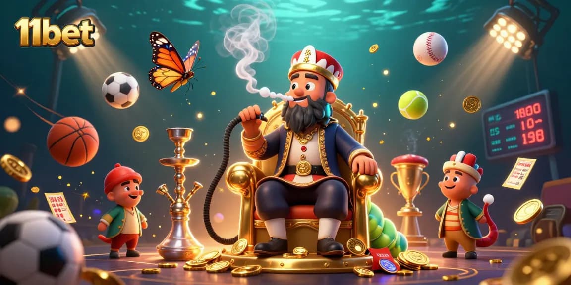 Experience winning moments at 11bet with thrilling sports betting action in a vibrant 3D illustration.