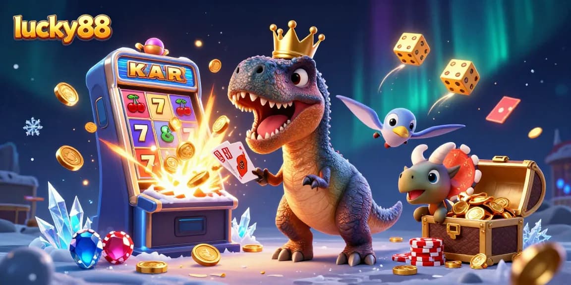 Engage in thrilling gameplay with lucky88 slot, featuring dynamic characters and vibrant casino elements.