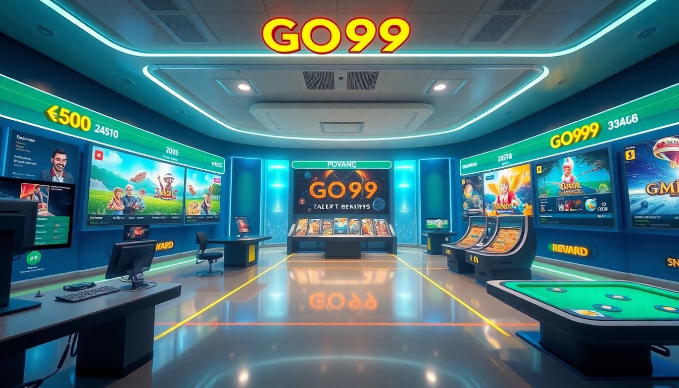 Explore the dynamic gaming experience at go99.cheap with vibrant visuals of online betting and casino games.