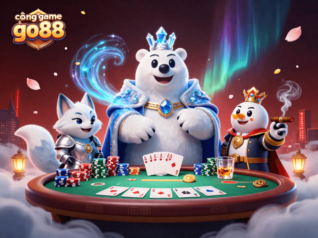 Trải nghiệm giải trí tại cổng game go88 với hình ảnh sống động từ một sòng bài trực tuyến.