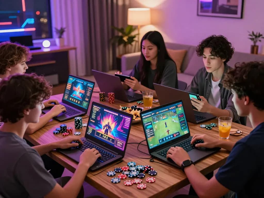 VN88 online gaming excitement with diverse players engaging in sports betting and casino games.