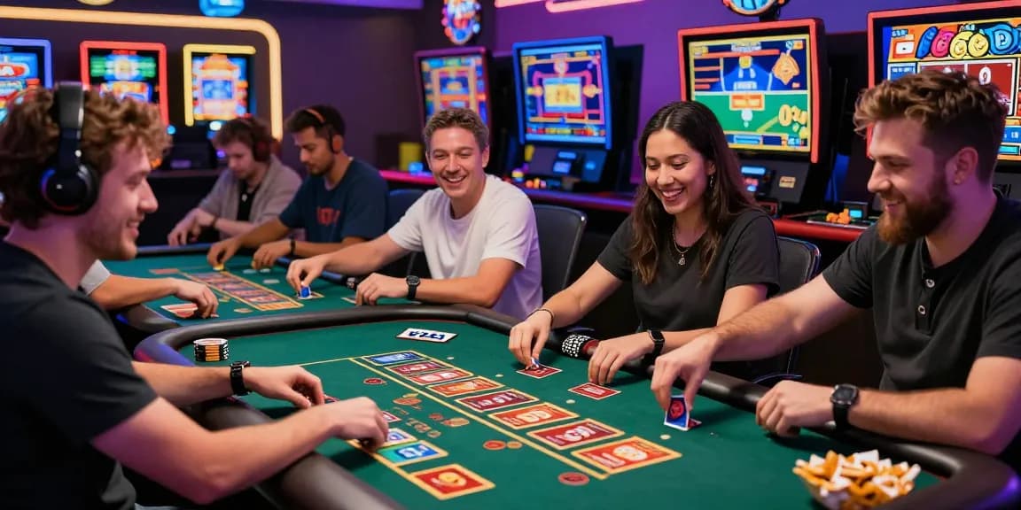 Engaging online casino atmosphere at https://ukspace2017.co.uk/ with players enjoying credit card games.