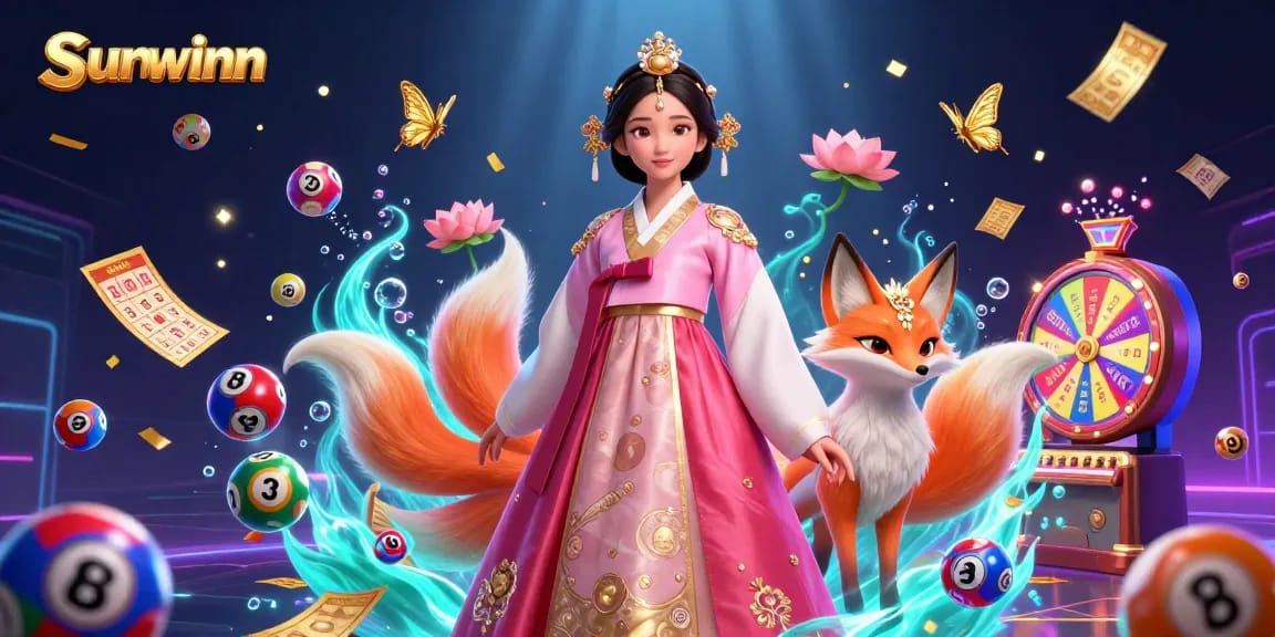Experience thrilling gameplay at sunwinn with vibrant lottery elements set in a captivating 3D scene.