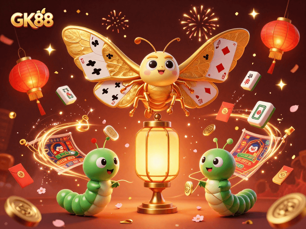 GK88 brings excitement to bettors with vibrant, magical casino-themed 3D illustration.