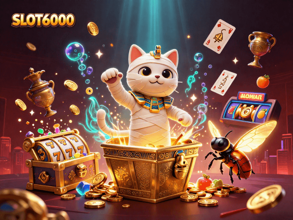 Engage with SLOT6000's thrilling slot experience amidst ancient treasures and vibrant gameplay.