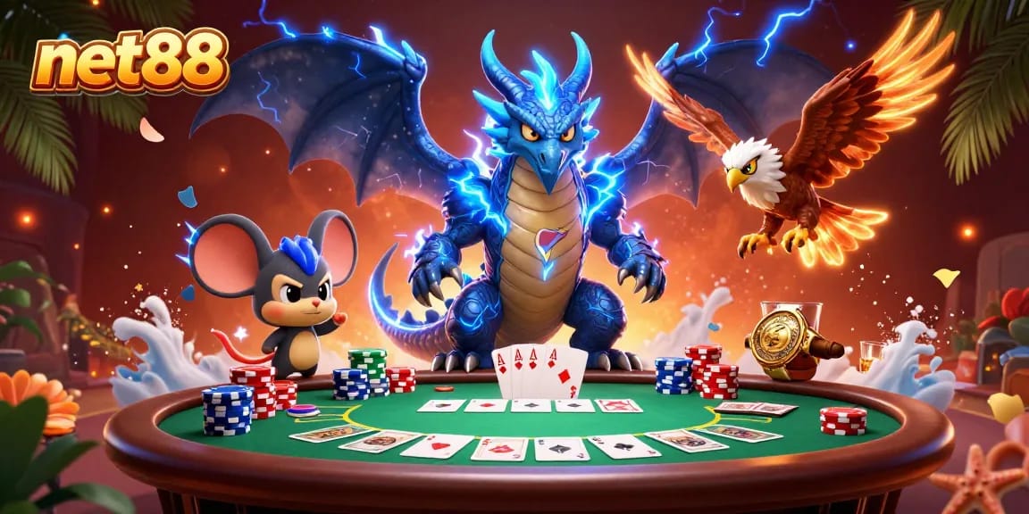 Join the action at net88 with thrilling poker tables and vibrant casino characters!