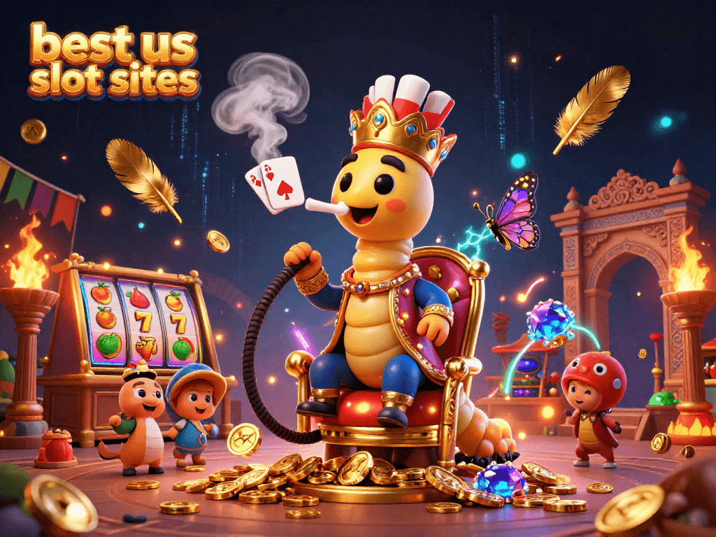 Engage with the best us slot sites featuring vibrant slots, colorful characters, and casino elements.