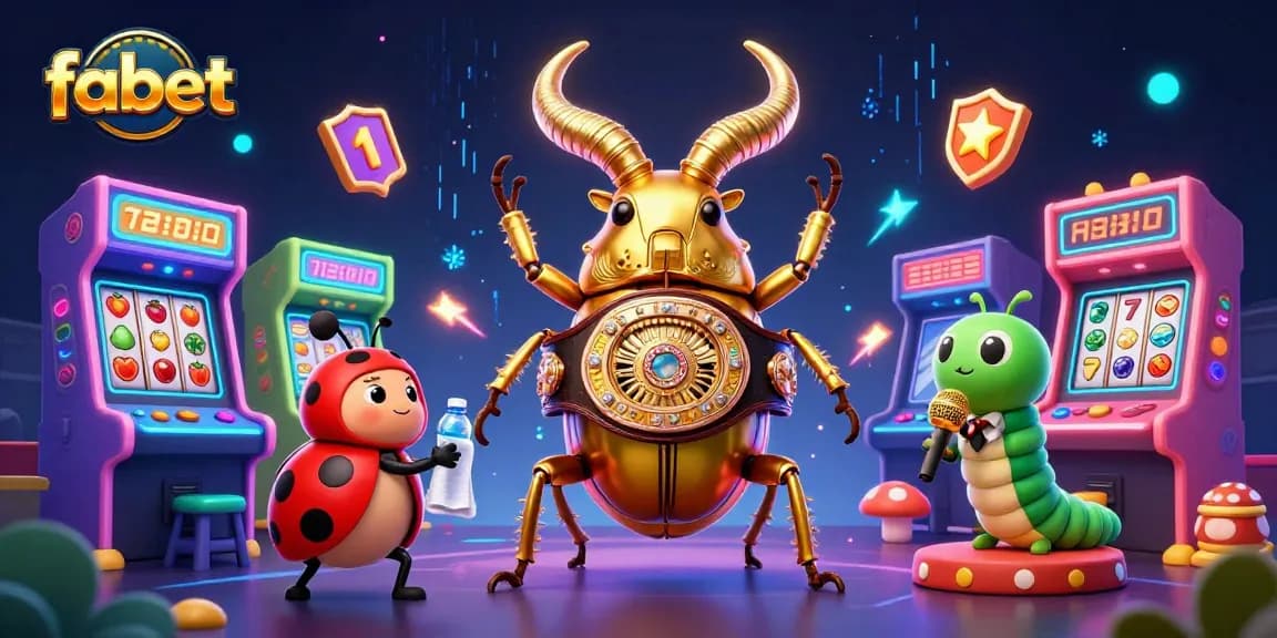 Engage in exhilarating gameplay with fabet's vibrant casino themed 3D illustration.