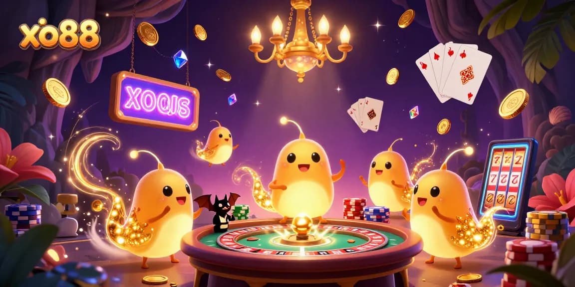 Experience exciting gameplay at xo88 with stunning visuals of bioluminescent glowworms in a vibrant casino