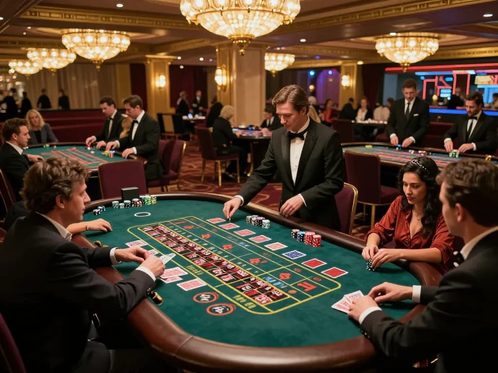 Players engage in a lively roulette game at Net88 casino, enhancing the thrill of strategic betting.
