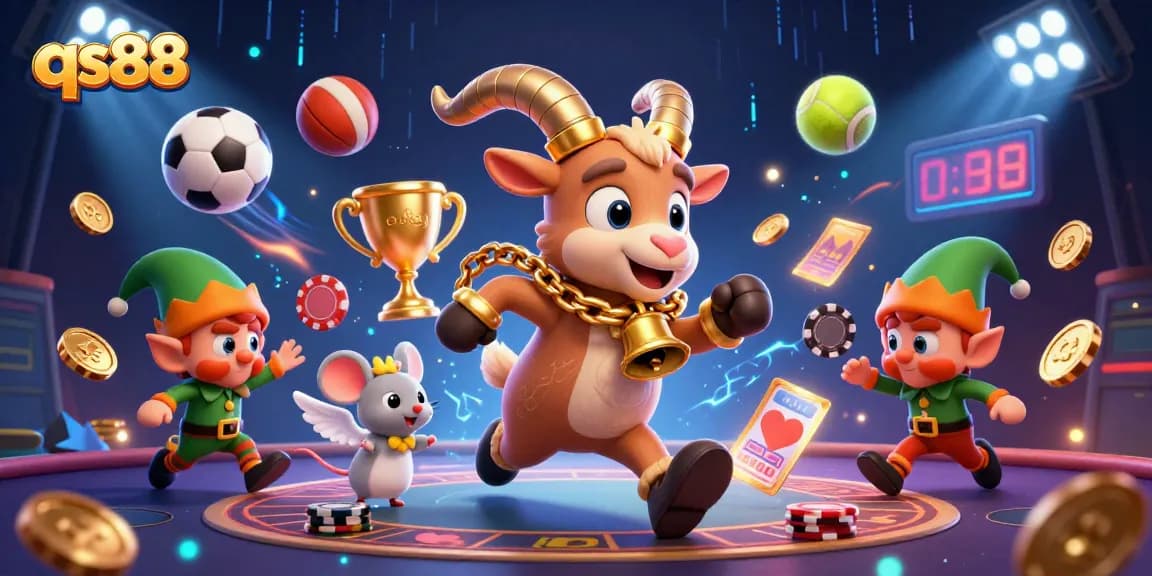 Experience thrilling gameplay at qs88 with festive Krampus, dynamic sports elements, and exciting casino energy.