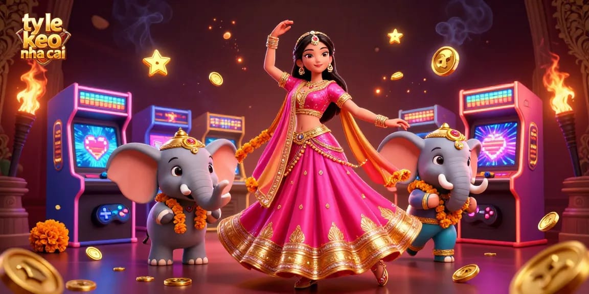 Engage with ty le keo nha cai through vibrant 3D casino illustration featuring dynamic game elements.