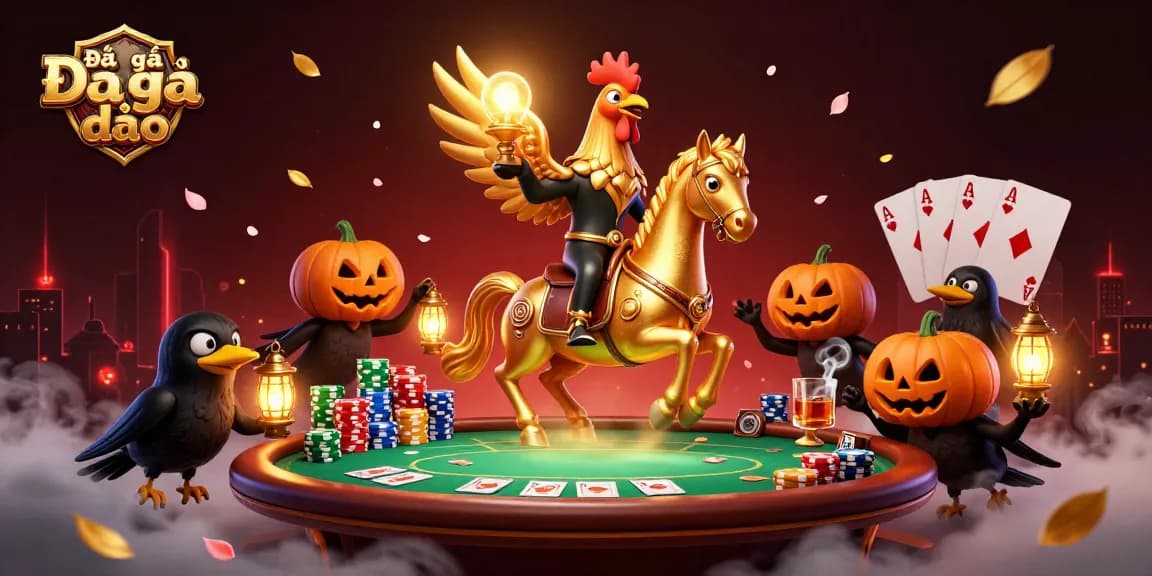 Experience Đá gà cựa dao with captivating casino elements and energetic characters in an enchanting scene.