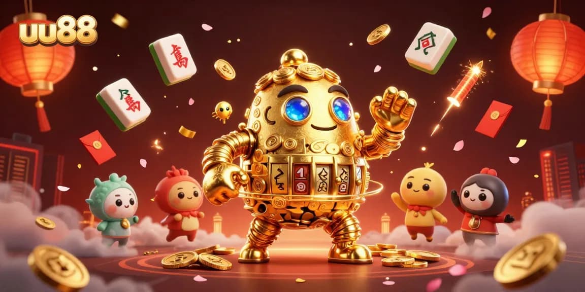 Engage with uu88's exhilarating slots featuring golden golem and festive gaming elements!