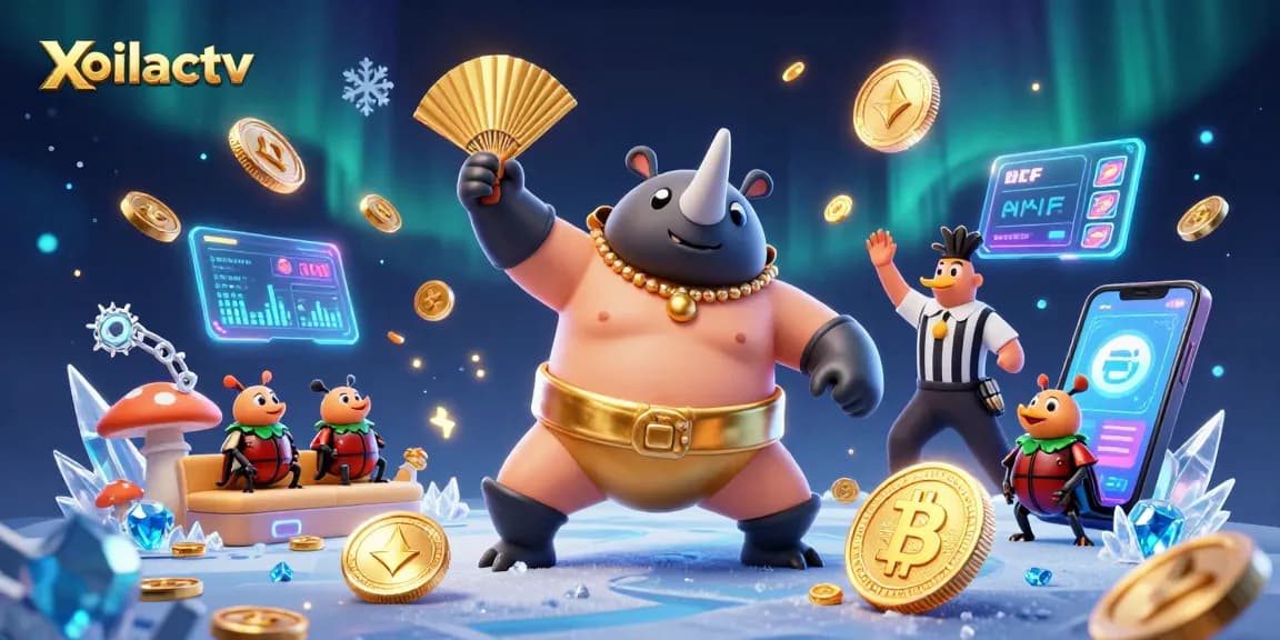 Watch the exciting gameplay of xoilactv's sumo champion beetle winning in a colorful casino world.
