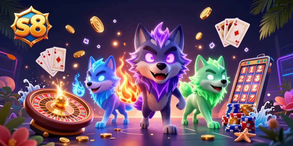 S8 players enjoy thrilling sports betting with glowing adrenalin and vibrant game effects.