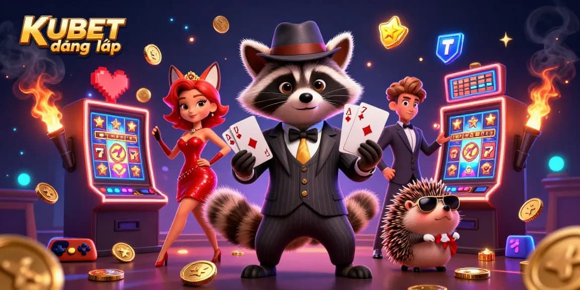Experience winning strategies with KUBET đăng nhập in this vibrant casino-themed 3D illustration.