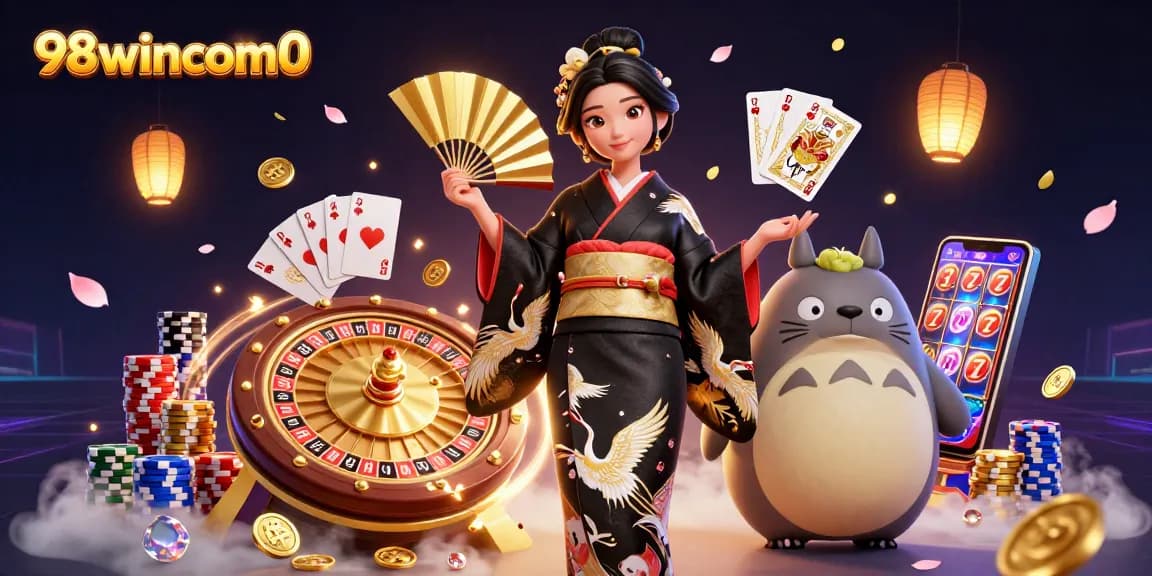 Experience winning at 98wincom0 with dynamic reels and vibrant casino elements.