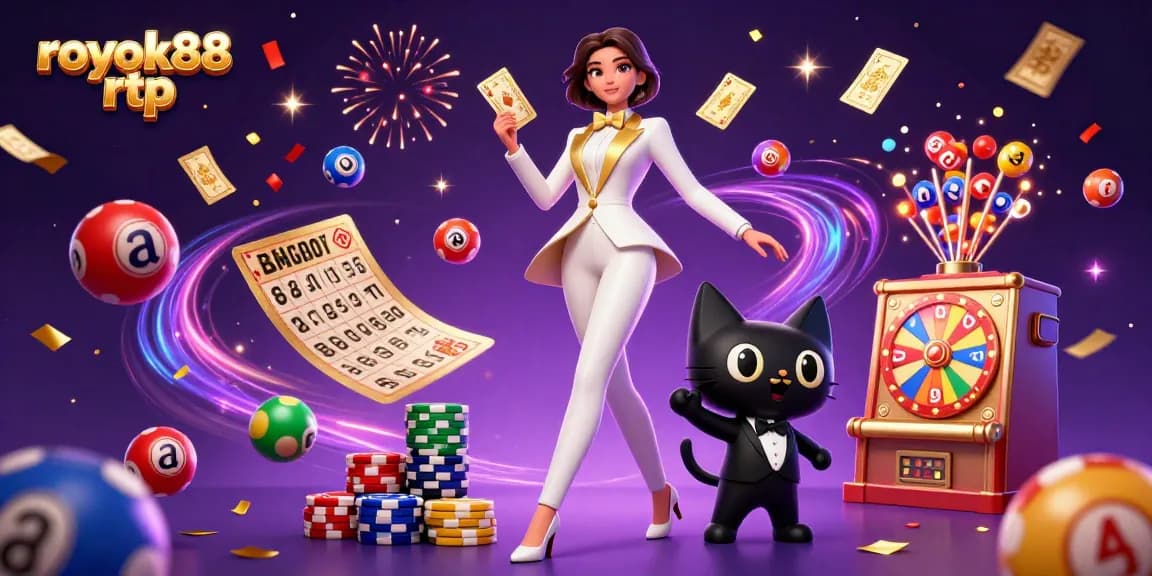 Engage with vibrant rokok88 RTP-themed gaming action in a colorful, festive scene.
