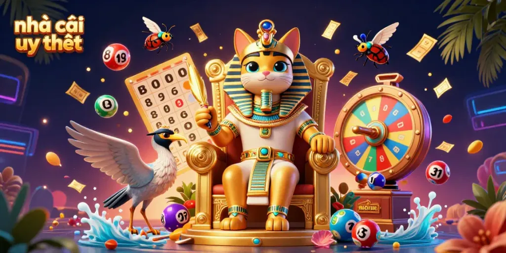 Experience the excitement of nhà cái uy tín with vibrant casino elements and dynamic characters