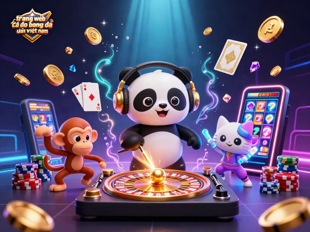 Khám phá trang web cá độ bóng đá của Việt Nam với DJ panda, khỉ breakdance và mèo phát sáng.