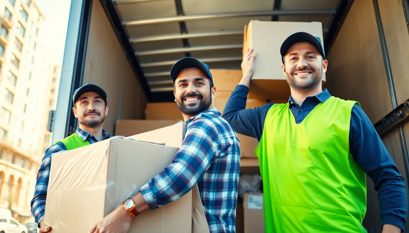 Calgary movers expertly loading items into a truck, showcasing teamwork and efficiency.