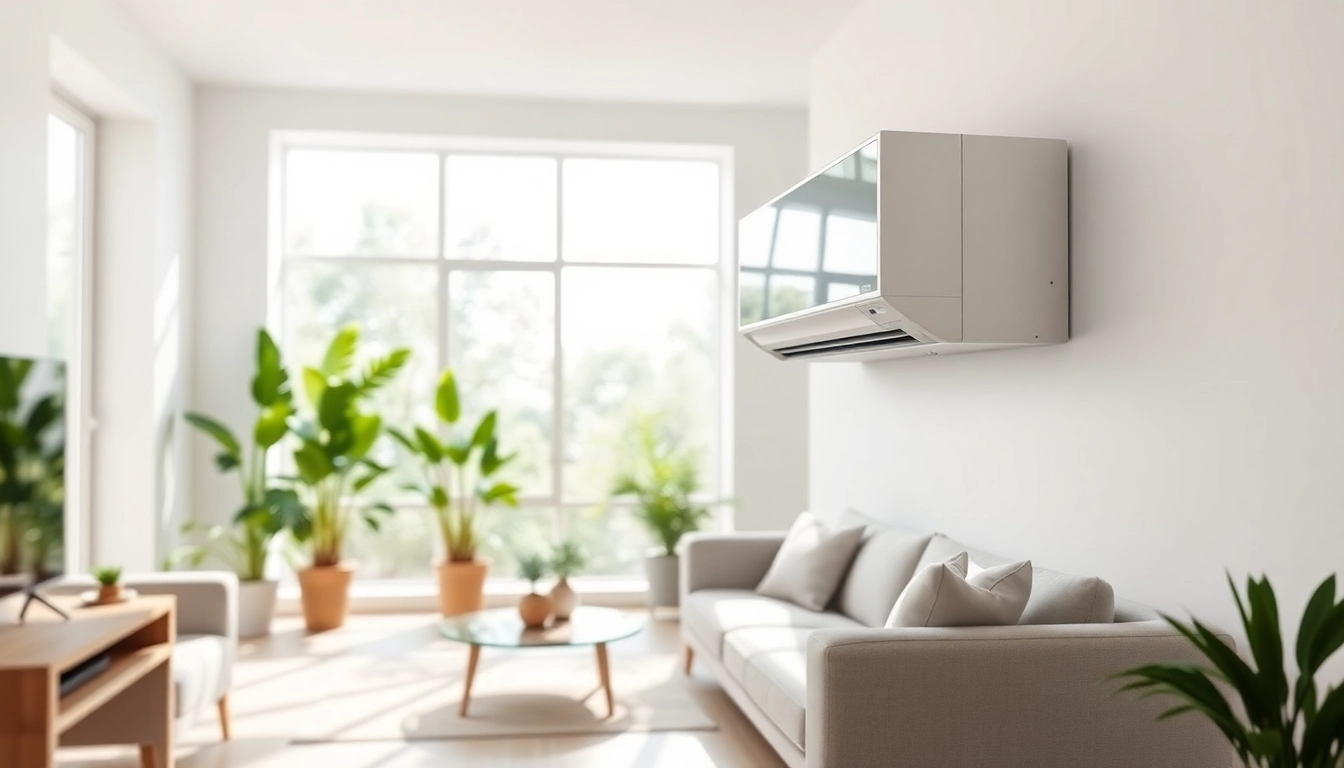Optimize your space with a mini split ac elegantly installed in a sunlit living room.