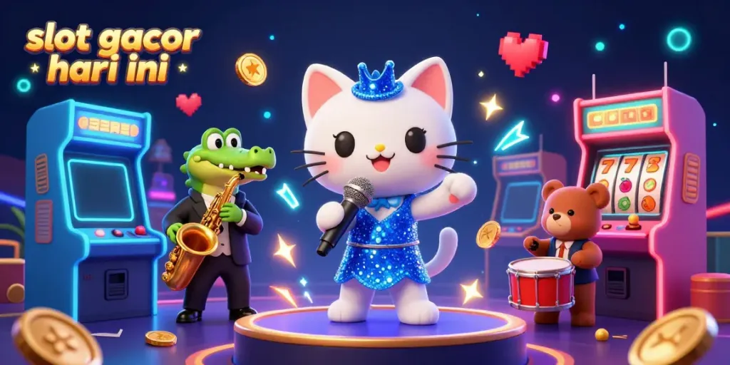 Engaging visualization of slot gacor hari ini showcasing vibrant casino characters on a lively stage.