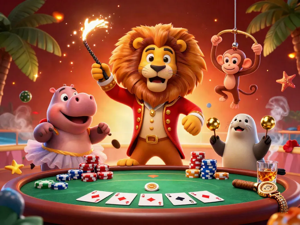 Experience the vibrant world of uy88 with energetic casino-themed characters in a playful illustration.