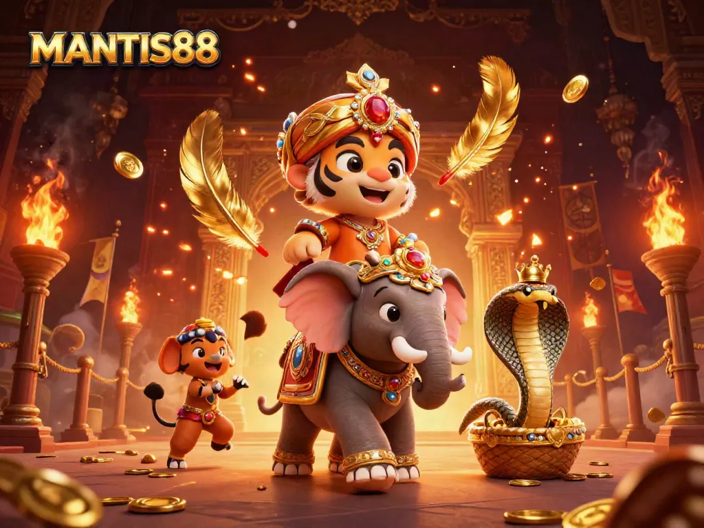 MANTIS88 players enjoying thrilling casino games in a vibrant, dynamic setting.