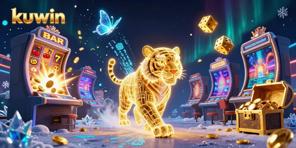 Kuwin offers thrilling casino gaming experiences with vibrant 3D slot machines and energetic characters.