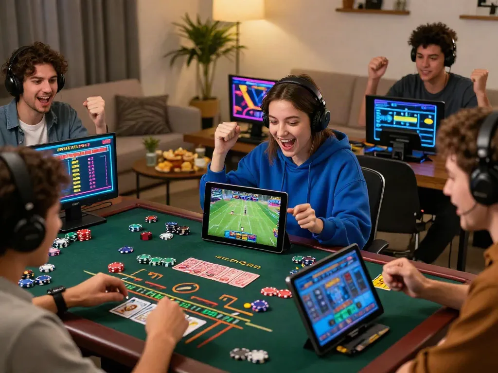 Exciting gaming experience at https://five88bet.org/ with players engaging in live sports and casino games.