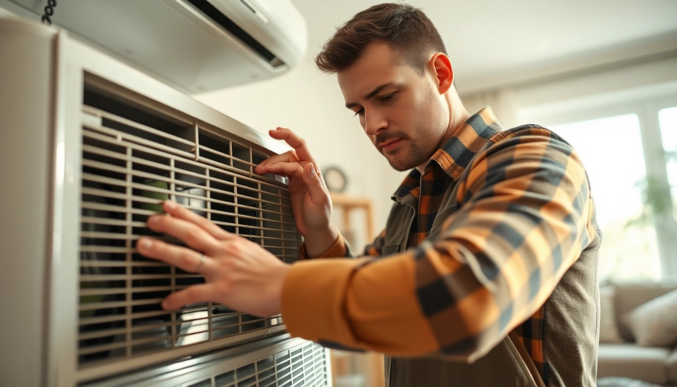 AC Repair Tampa: Skilled technician expertly repairing air conditioning unit in inviting home.